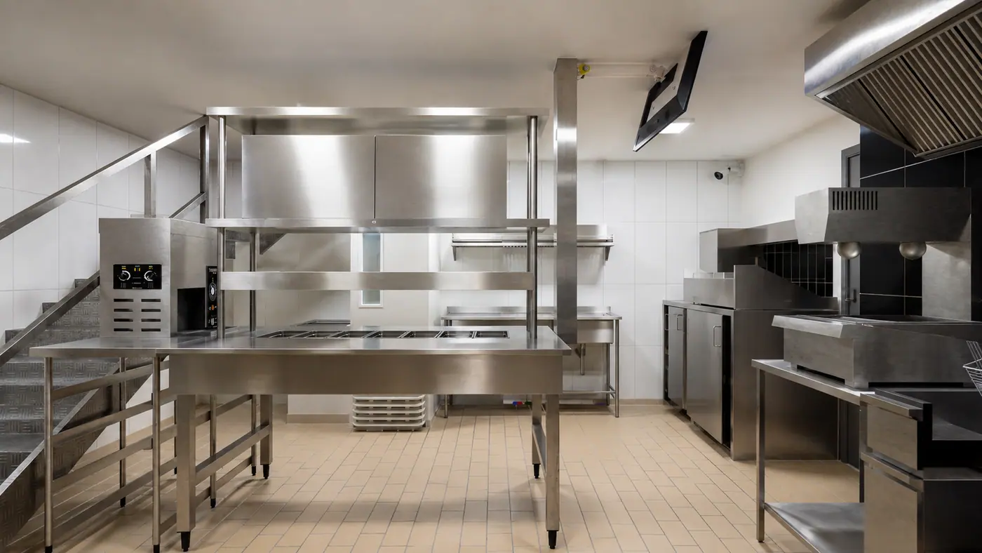Cozinha padronizada da unidade modelo